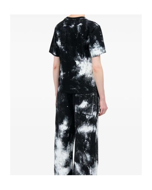 MM6 by Maison Margiela Black Logo Printed T-Shirt