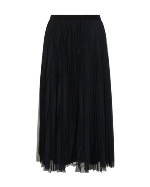 Fabiana Filippi Black Pleated Tulle Skirt