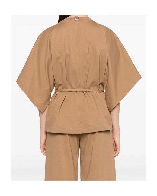 Fabiana Filippi Natural Batwing Sleeve Blouse