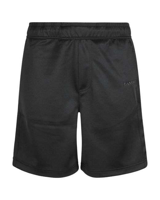 Lanvin Black Logo Shorts for men