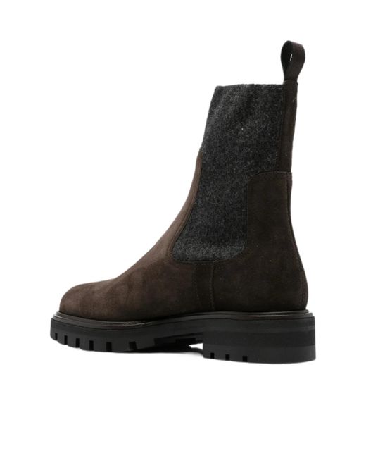 Henderson Black Round-Toe Short Boots