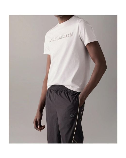 Moose Knuckles White Connor Logo T-Shirt for men