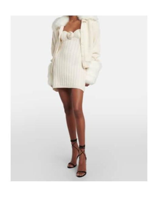 Magda Butrym Natural Strapless Mini Dress