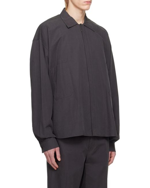The Row Black Lapel Casual Jacket for men