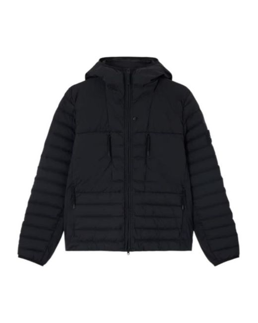Stone Island Blue Down Jacket for men