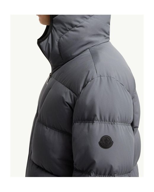 Moncler Gray Poitevin Hooded Short Down Jacket for men