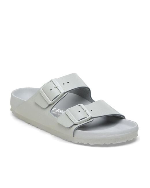 Birkenstock White Arizona Soft Footbed Slip-On Sandals for men