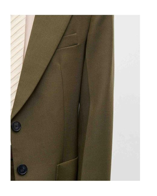 Victoria Beckham Green Katherine Single-Breasted Blazer