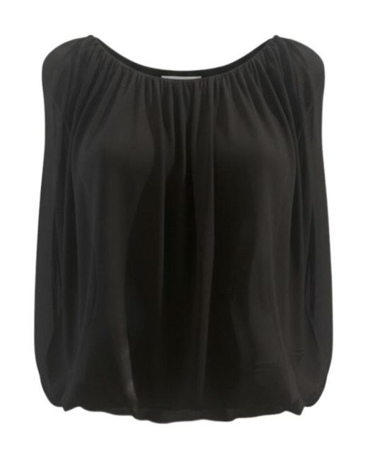 Vince Black Jersey Bubble Top