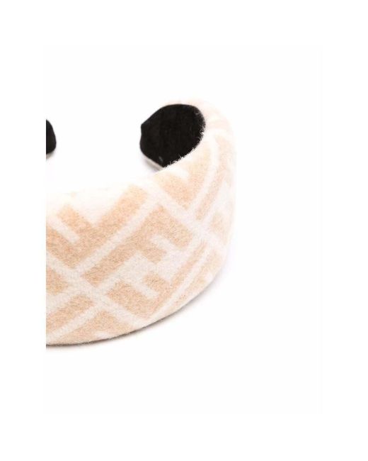 Fendi Metallic Ff Logo-Print Headband