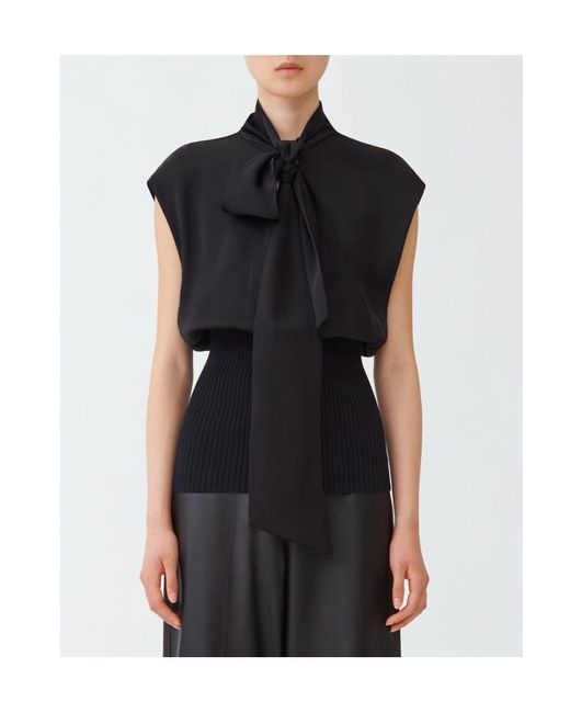 Fabiana Filippi Blue Sleeveless Panelled Blouse