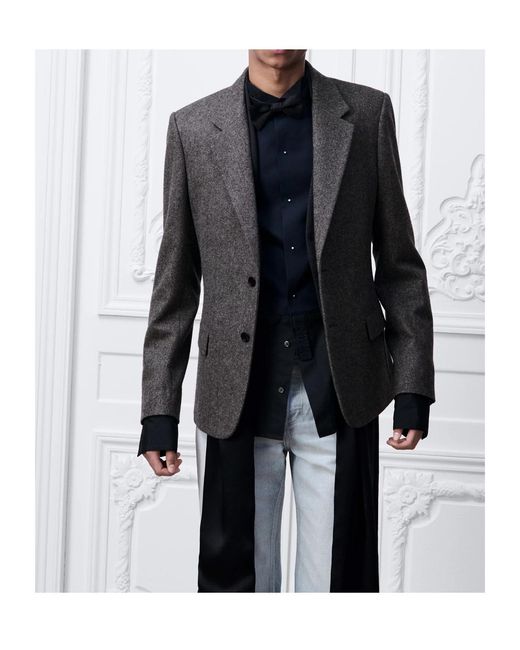 Dior Gray Two-Button Tailored Blazer for men