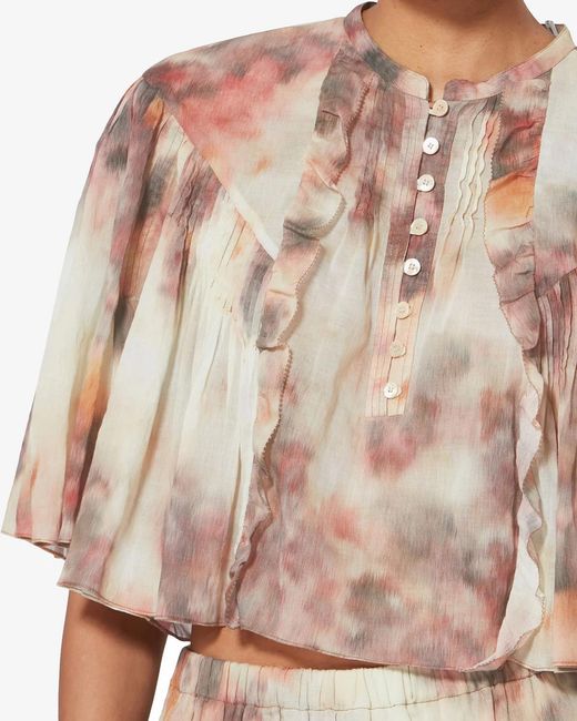 Isabel Marant Pink Isabel Marant Étoile Veelia Tie-Dye Blouse