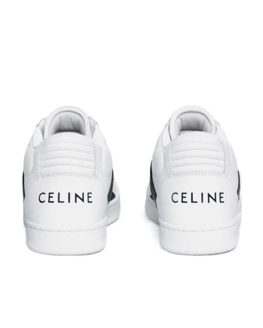 Céline White Ct-02 Mid Sneaker With Scratch