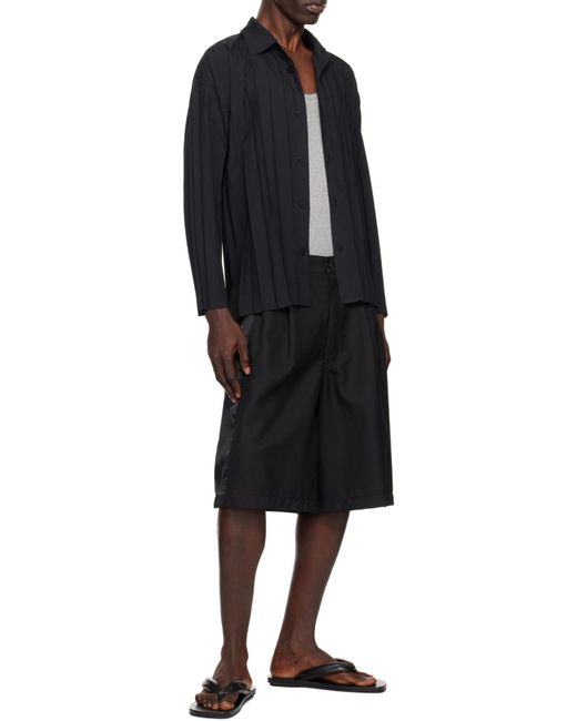 Homme Plissé Issey Miyake Black Homme Plissé Issey Miyake Edge Shirt for men