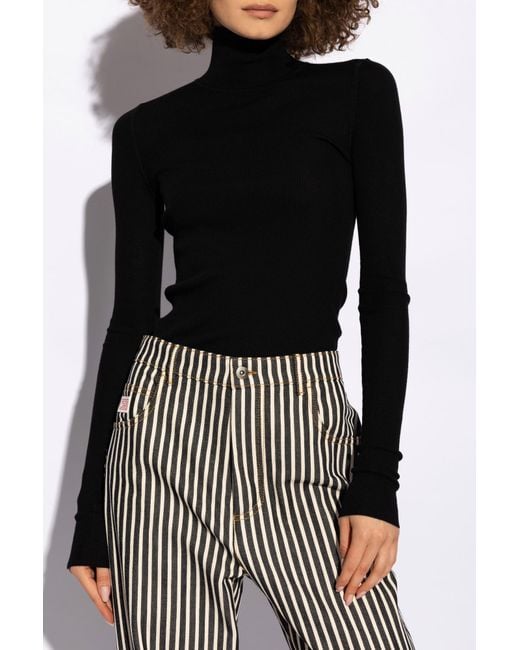 Bottega Veneta Black Woolen Turtleneck