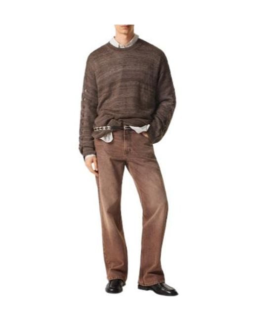 Our Legacy Brown Loose Silk Knit Sweater for men