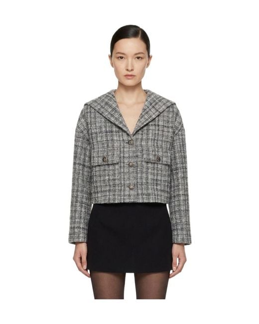 Marissa Chiara Gray Collar Casual Jacket