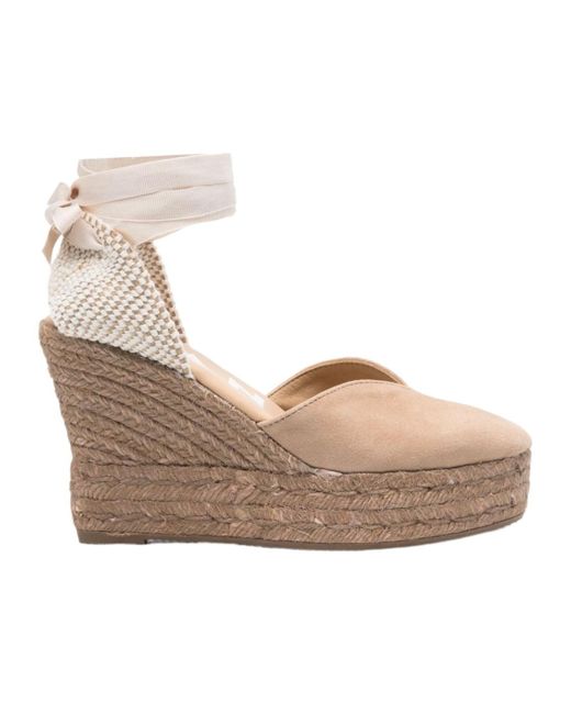 Manebí Gray Manebí Hamptons Lace-Up Wedge Espadrilles