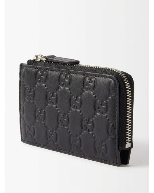 Gucci Black Gg Emblem Card Case for men