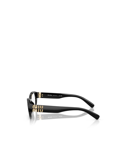 Miu Miu White Eyewear Oval-Frame Glasses