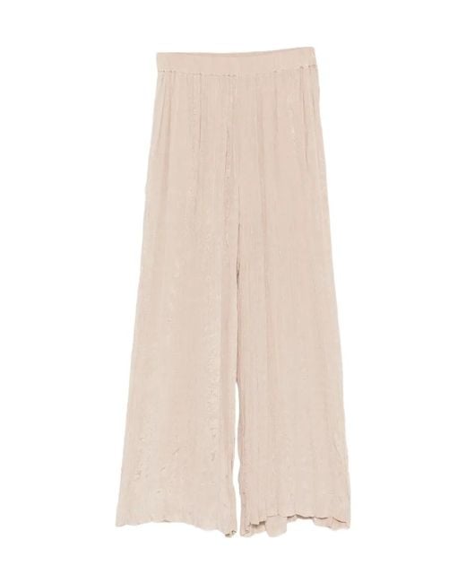Alysi Natural Embroidered Trousers