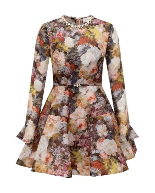 Zimmermann Brown Alchemy Long Sleeved Dress