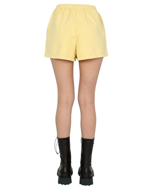 Opening Ceremony Yellow Logo-Print Elasticated Shorts