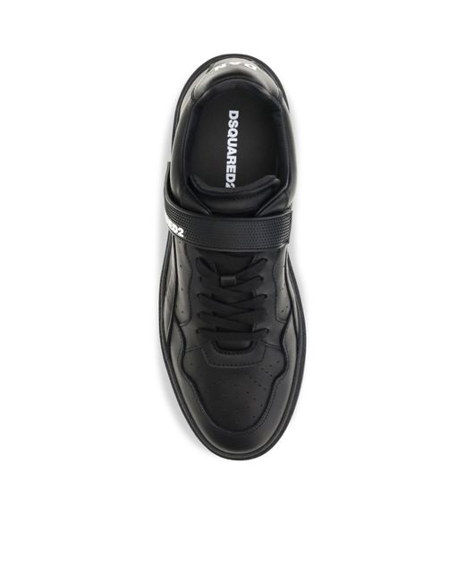 DSquared² Black Round-Toe Sneakers for men