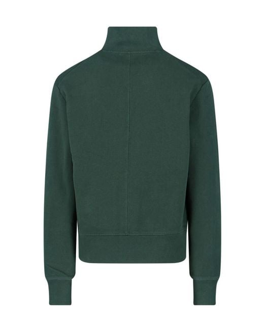 Entire studios Green Button Mock-Neck Sweater for men