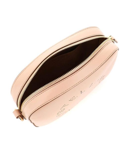 Stella McCartney Natural Logo Perforated Mini Camera Bag