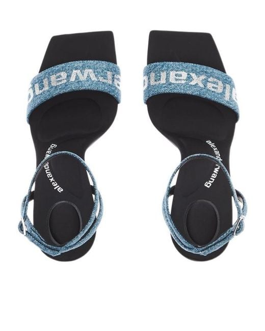 Alexander Wang Blue Julie Billboard Heeled Sandals