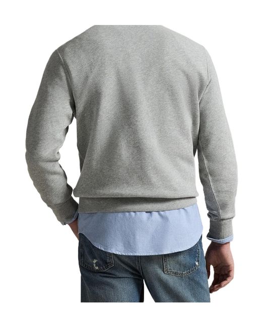 Polo Ralph Lauren Gray Polo Bear Fleece Sweatshirt for men