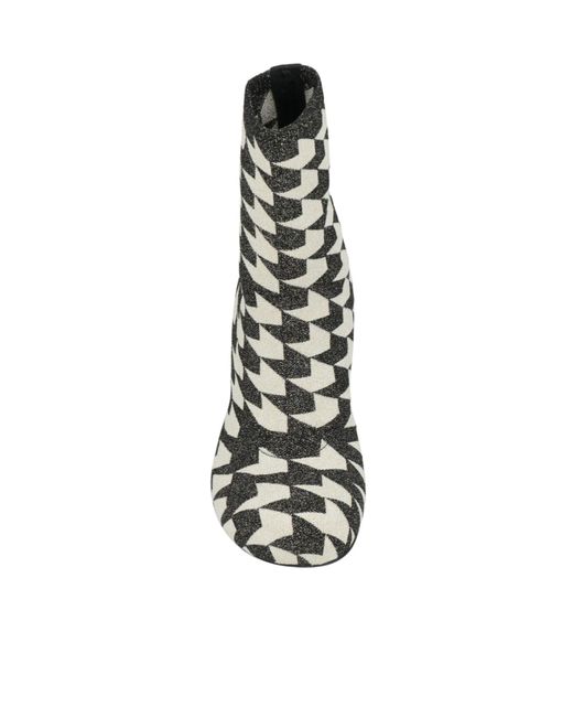 Marni Black Color-Blocked Metallic Ankle Boots