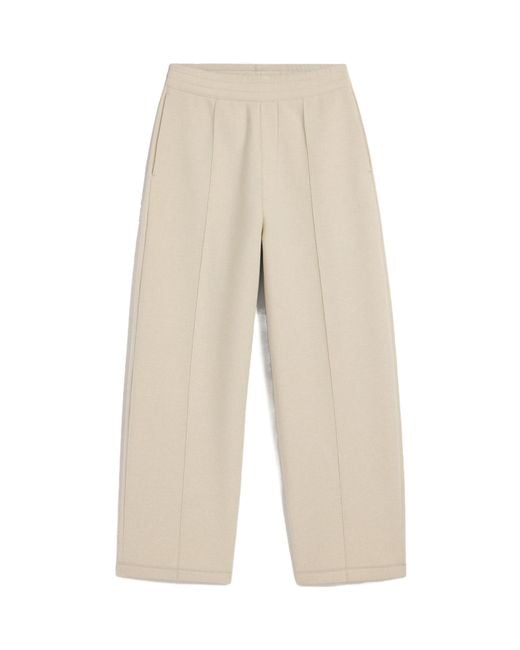 AMI Natural High-Waisted Pleated Pants