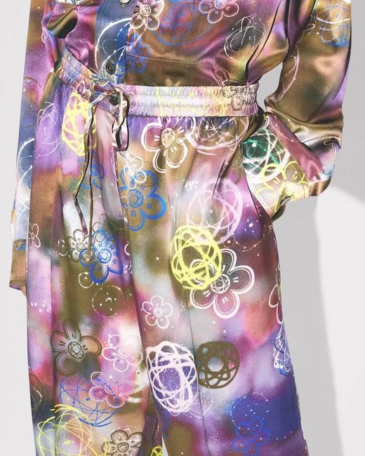 KENZO White X Futura 2000' Graffiti Printed Pants