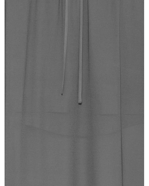 Samsøe & Samsøe Gray Drawstring Sheer-Finish Skirt