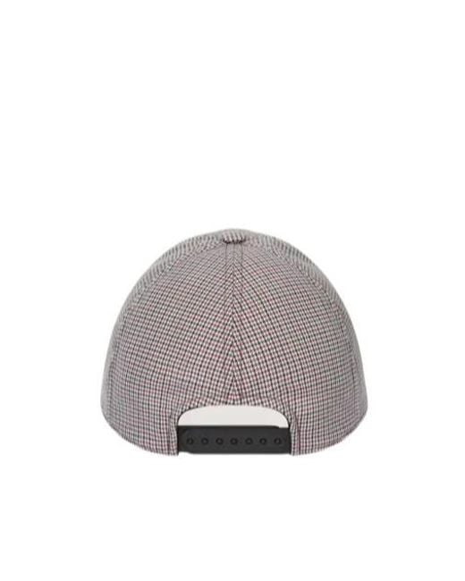 Courreges Gray Houndstooth Logo Cap