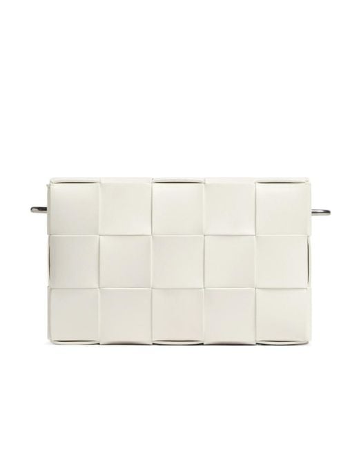 Bottega Veneta White Intrecciato Leather Shoulder Bag for men