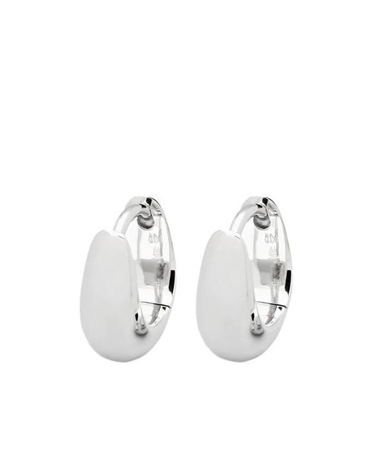 Tom Wood White Logo Earrings