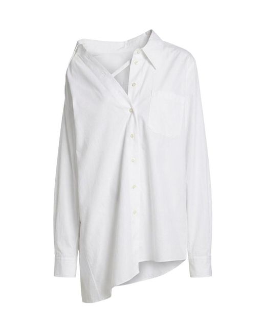 Ann Demeulemeester White Shoulder Shirt