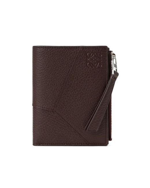 Loewe Brown Puzzle Slim Compact Wallet for men