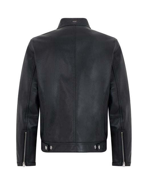 Boss Black Boss Zip-Up Leather Jacket for men