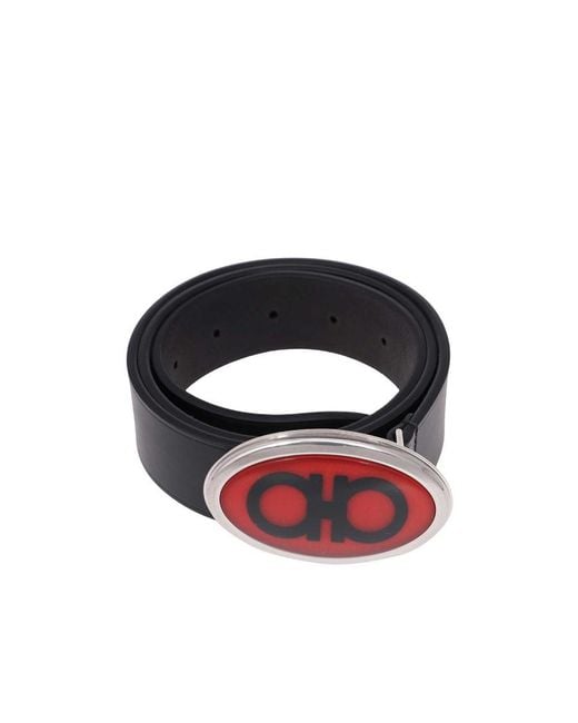Ferragamo Blue Logo Belt for men