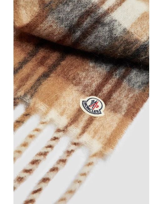 Moncler White Mohair, Alpaca Wool Scarf for men