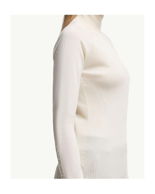 Moncler White Grenoble Roll-Neck Knitted Jumper