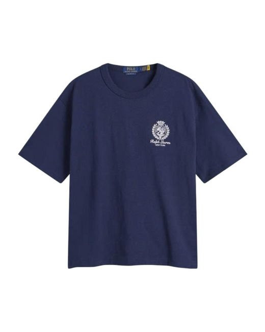Polo Ralph Lauren Blue Logo-Embroidered T-Shirt for men