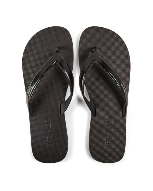 Prada Black Lightweight Slippers for men