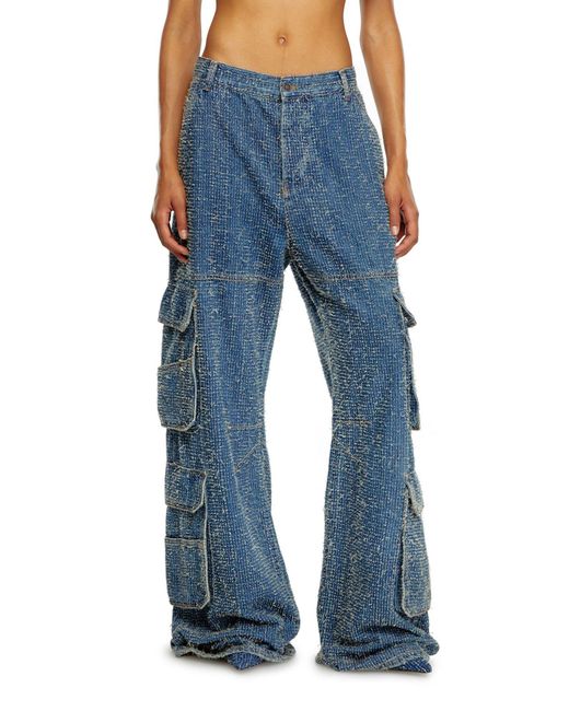 DIESEL Blue D-Sire Cargo Jeans