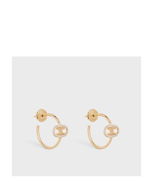 Céline Metallic Maillon Triomphe Hoops